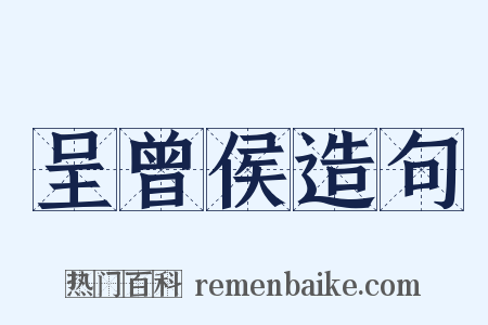 呈曾侯造句是什么意思的图片
